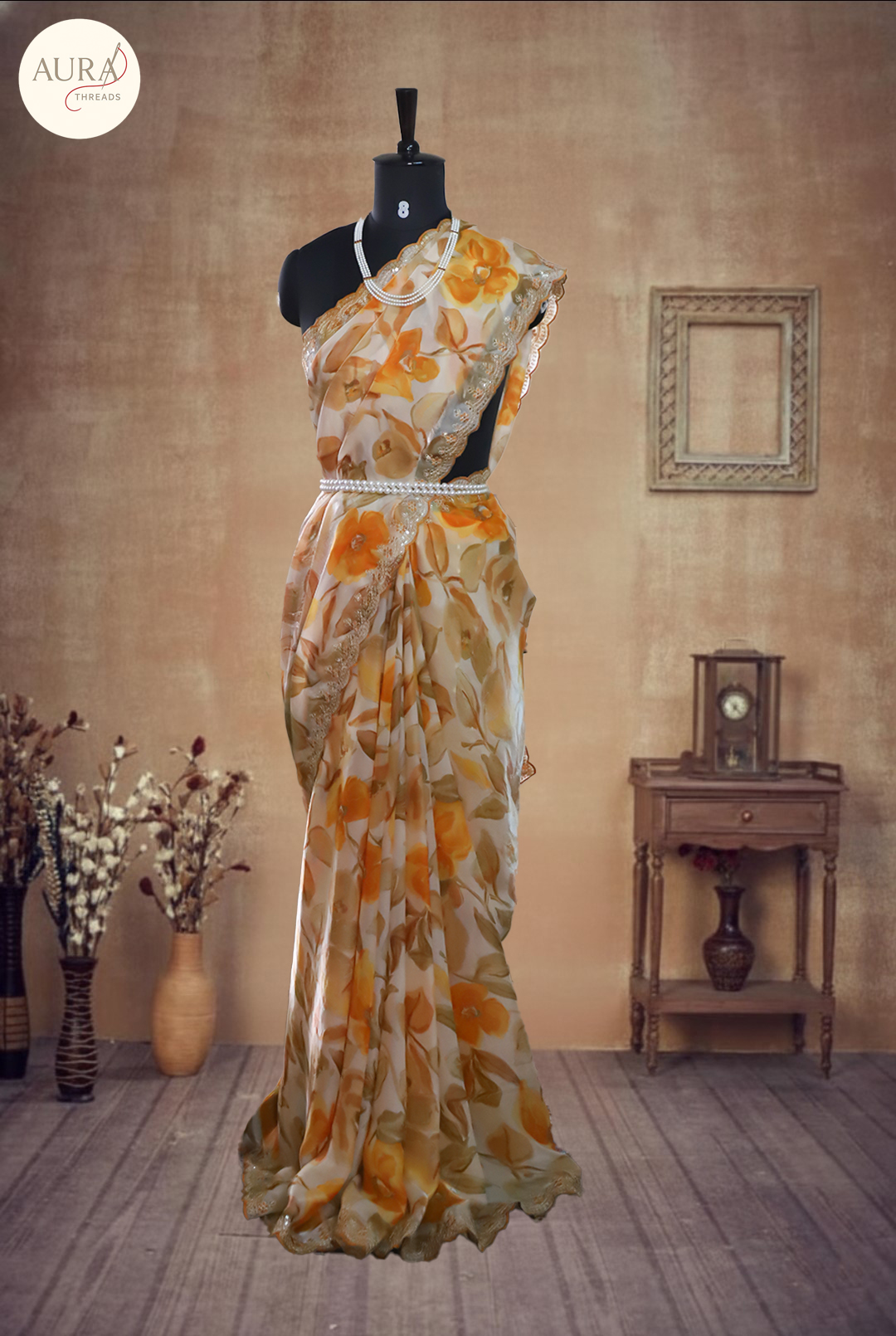 01 (1) Shibhoni cloth (3 layer Long maxi dress ) - Image 1