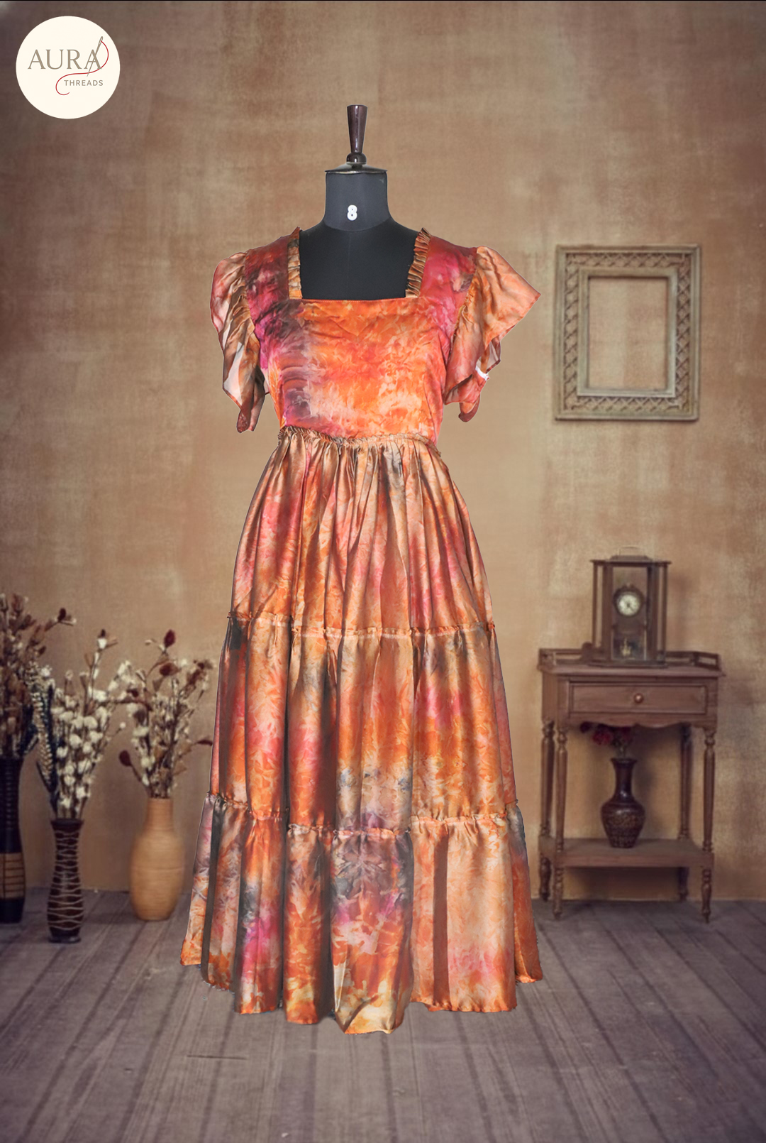 02 (1) pure half white tissue ( Long maxi dress ) - Image 1